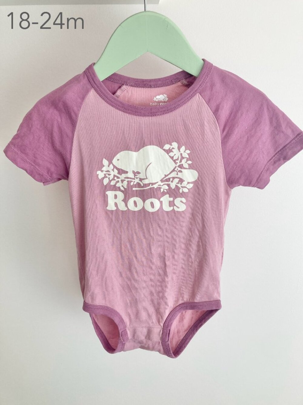 🪴5/$30 Roots 18-24 Months Toddler Pink Purple T-Shirt Bodysuit Summer Fall